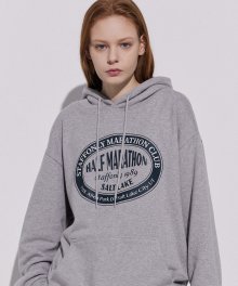 CIRCLE FRONT HOODIE (MELANGE GREY)