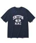 세인트페인(SAINTPAIN) SP SNTPN 로고 티셔츠-네이비