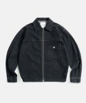 에스피오나지(ESPIONAGE) Zip-Up Denim Shirts Jacket Washed Black