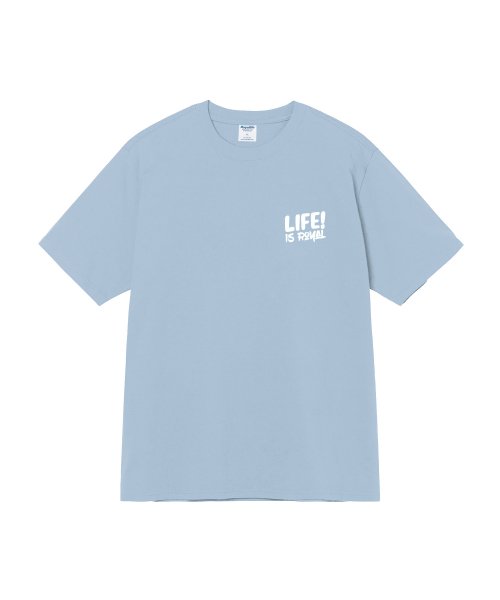 로얄라이프(ROYALLIFE) RL1007 라이프 이즈 로얄 반팔티 - 라이트블루 - 32,000 | 무신사 스토어