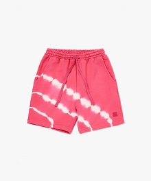 SIGNATURE TIE DYED SWEAT SHORTS-PINK