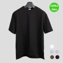 집시(JIPSY) 오버핏 쉬폰실키 티셔츠 -카본 블랙-