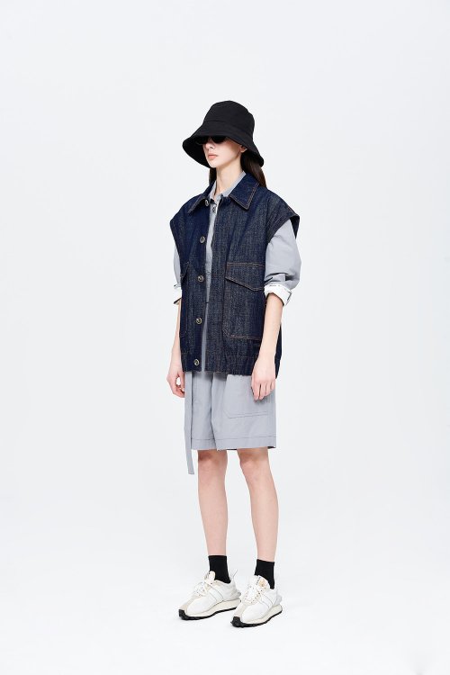 [UNISEX] SIMONE OVER FIT VEST DARK NAVY