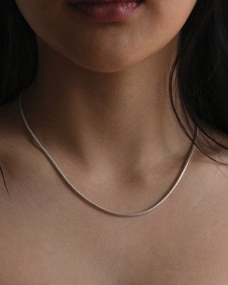어나더레이어(ANOTHERLAYER) Bold Line Necklace (silver925)(2...