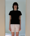 인사일런스 우먼(INSILENCE WOMEN) W 수피마 코튼 프리미엄 티셔츠 BLACK