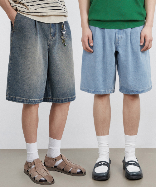 Bermuda denim half pants 2 видов
