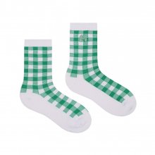 Gingham Check Socks_Green