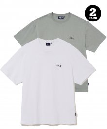 [ONEMILE WEAR] 2PACK SMALL ARCH TEE WHITE / KHAKI