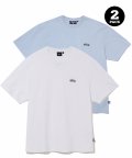 [ONEMILE WEAR] 2PACK SMALL ARCH TEE WHITE / DARK BLUE