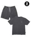 [LOUNGE WEAR] SMALL ARCH TEE + SHORTS SET PG CHARCOAL