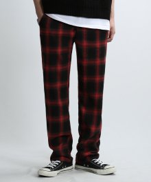 scotch boarder check pants (B/RED)