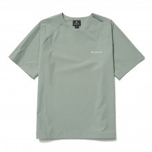 씬테크 레터링 래글런 우븐 티셔츠 Light Khaki (S22MUTTS30)