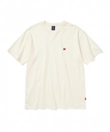 W LOGO SS T-SHIRT (IVORY)