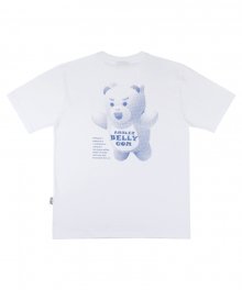 엠블러X벨리곰 남여공용 Surprise 오버핏 반팔 티셔츠 BS104 (화이트)