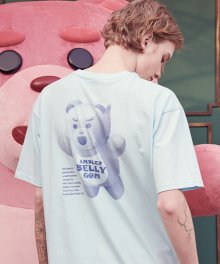 엠블러X벨리곰 남여공용 Surprise 오버핏 반팔 티셔츠 BS104 (블루)