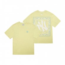 페이즐리 백로고 반팔 티셔츠 NY (L.Yellow)