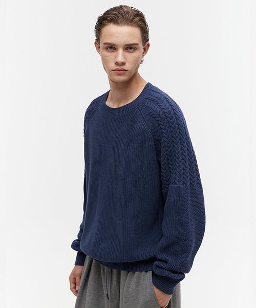 Deep royal navy knit