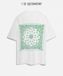 BANDANA PRINT T-SHIRT (WHITE - GREEN)