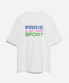 PARIS SPORT T-SHIRT (WHITE - COBALT)