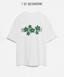 FLOWER LOGO T-SHIRT (WHITE - GREEN)