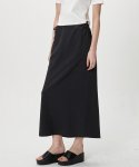 싹(SAKK) Ink black wind skirt with string detail