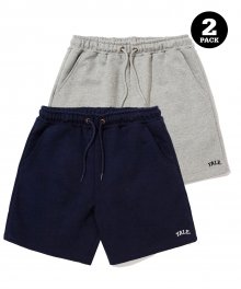 [ONEMILE WEAR] 2PACK SMALL ARCH SHORTS GRAY / NAVY