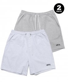[ONEMILE WEAR] 2PACK SMALL ARCH SHORTS GRAY / LIGHT GRAY