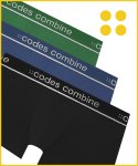 코데즈컴바인 이너웨어(CODES COMBINE INNERWEAR) 글램 실버 아웃밴드 드로즈 3PACK (GR/DBU/BK)