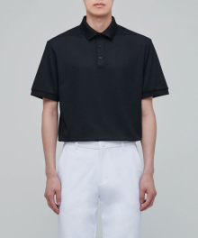 에센셜 레귤러 핏 피케 골프 셔츠 [블랙]