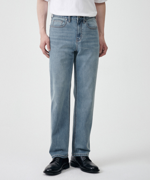 COOLTANDARD STRAIGHT DENIM PANTS [LIGHT INDIGO]