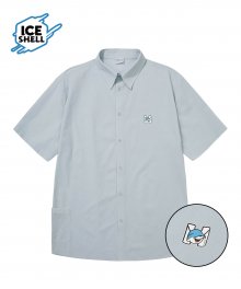 MCC SHORT SLEEVE ICE SHELL SHIRTS_SIDE POCKET_OVER FIT_MINT