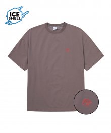 MCC CENTER LOGO ICE SHELL T-SHIRTS_OVER FIT_D/BROWN