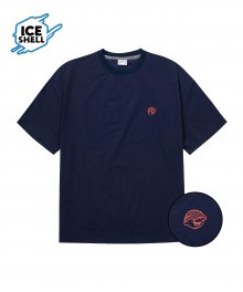 MCC CENTER LOGO ICE SHELL T-SHIRTS_OVER FIT_NAVY