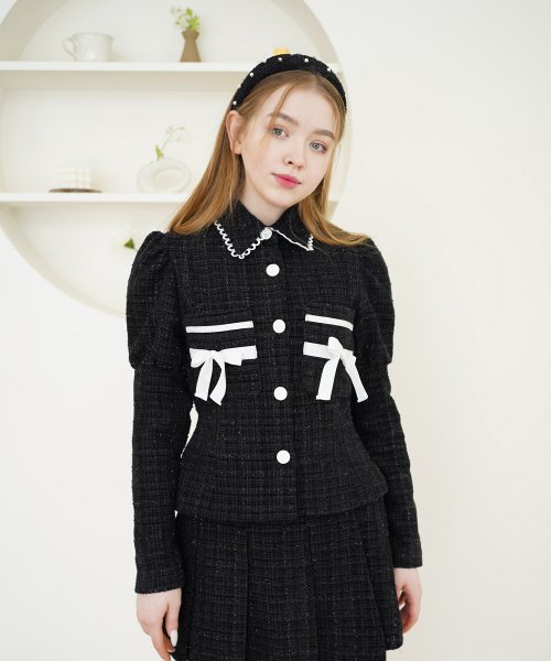 Tweed romantic jacket (чёрный)