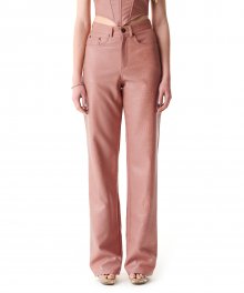 Bella Eco-Leather Pants Pink