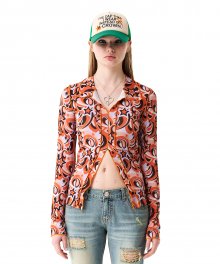 Milky Way Printed Shirt Orange