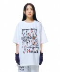 피버타임(FEVERTIME) 22 시티즌 그래픽 반팔 티셔츠  화이트