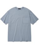 세인트페인(SAINTPAIN) SP 오버 핏 베이직 포켓 티셔츠-스카이 블루