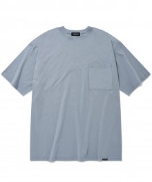 SP 오버 핏 베이직 포켓 티셔츠-스카이 블루