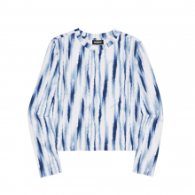 (22SS) 타이거 패턴 슬림핏 롱슬리브 티셔츠 블루