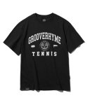 그루브라임(GROOVE RHYME) TENNIS CLUB T-SHIRTS (BLACK) [LRQMCTA416M]