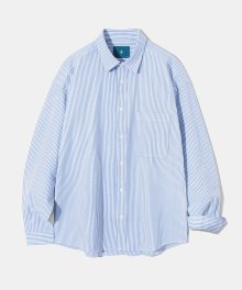Seersucker Stripe Shirt S89 Sky Blue