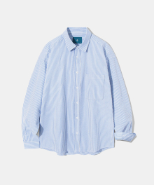 Seersucker Stripe Shirt S89 Sky Blue