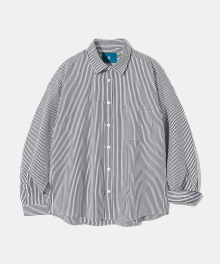 Seersucker Stripe Shirt S89 Black