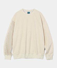 Sleeve Contrast Sweatshirt T60 Cream