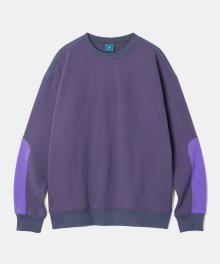 Novelty Elbow-Cut Sweatshirt T61 Purple
