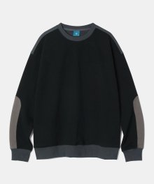 Novelty Elbow-Cut Sweatshirt T61 Black
