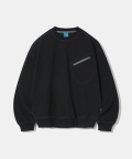 Pocket Zip-up Sweatshirt T63 Black