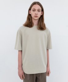 패널드 오버핏 티셔츠 SAGE GREEN