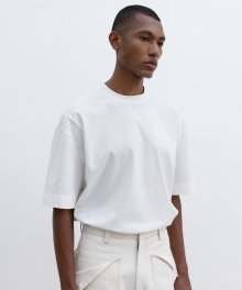 패널드 오버핏 티셔츠 OFF WHITE